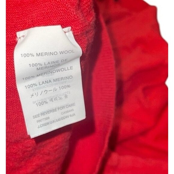 J CREW Women's Size Medium 100% Merino Wool V-Neck Lightweight Red Sweater READ - Picture 13 of 15